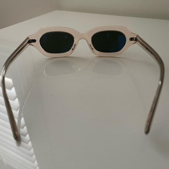 The Row Oliver Peoples La Cc Pink Silk Oval Sunglasses main image 8